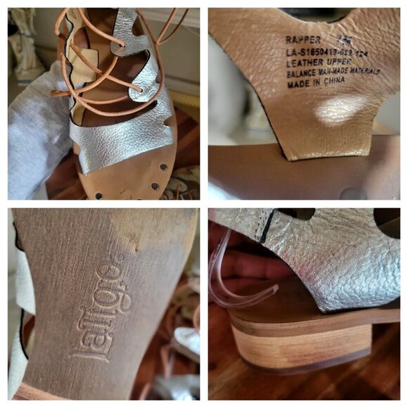 Latigo Hand Made Gladiator /Rapper Sandals Leather in Silver- US 7M - Picture 8 of 8